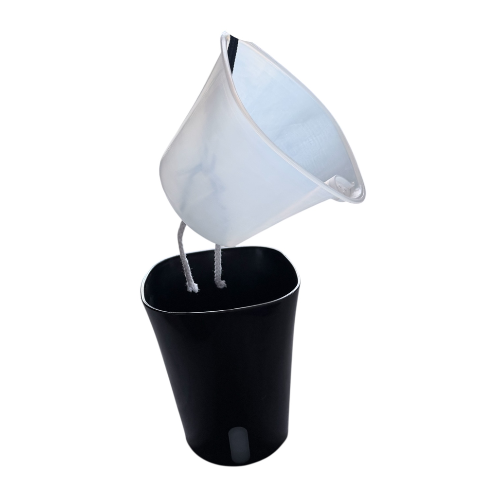 Self-Watering Pot  (S (Ø9,5 cm), Noir)